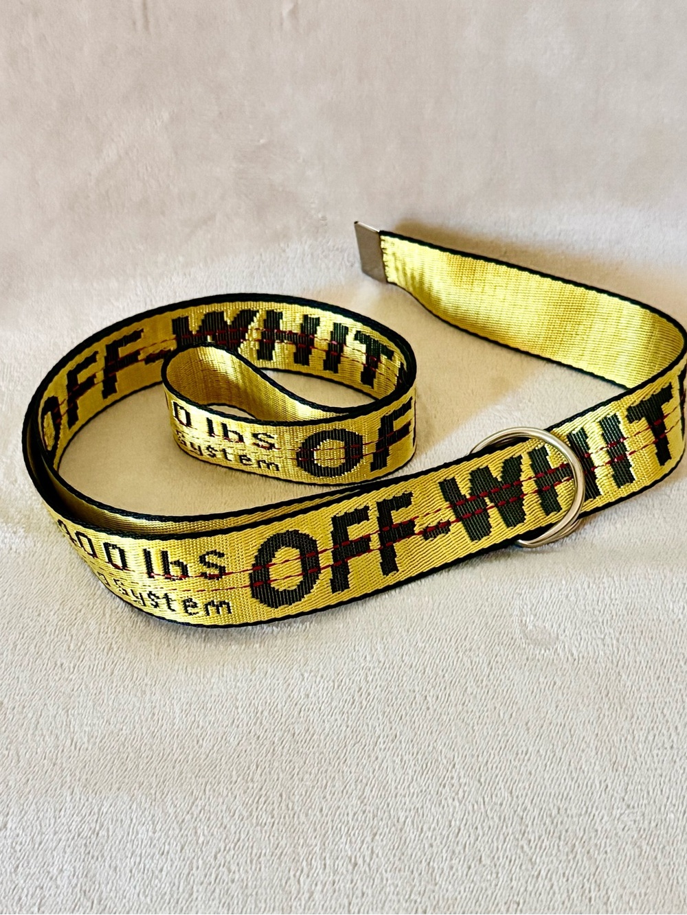 Yellow Industrial Logo adjustable belt 48 inch